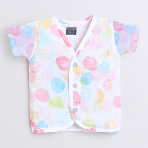 Polka Tots Pack de 3 Chaleco de manga larga/Jhabla-Multicolor - Product Image 4