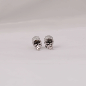 Pendientes de Botón de Moda, Recién Llegados, Chapados en Oro Blanco, Estilo Hip Hop, Ojos Rosados, Estilo Sal y Pimienta, para Aniversario, Fiesta, Regalo para Mujer - Product Image 2