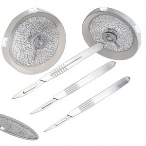 Cuchillas de bisturí quirúrgico de acero inoxidable para dermaplaning 10 11 12 15 20, certificadas CE Clase II, para uso hospitalario, fuente de alimentación manual - Product Image 2