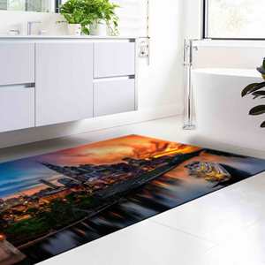 Alfombras de Paisaje de Nashville, Alfombra Luna, Alfombra Paisaje Urbano, Alfombra Estampada, Alfombra Delgada No Tejida - Product Image 3