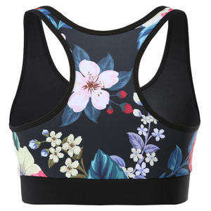 Sujetador deportivo sencillo de talla grande para mujer, top corto transpirable de nailon y elastano sublimado para yoga y fitness, ropa deportiva frontal activa - Product Image 4