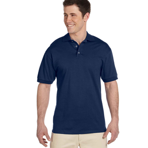 Navy Blue Bulk 100% Cotton Polo Shirts - T-Shirt <b>FLASH</b> POWERDRY POLO SHIRT MALE MACBLUE - Product Image 1