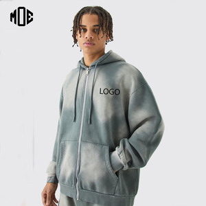 เสื้อฮู้ด500GSM กรดโอเวอร์ไซส์สำหรับผู้ชายผ้าคอตตอน100% แบบลำลองพิมพ์ลายนูนโลโก้เสื้อผ้าแนวสตรีทแวร์สำหรับฤดูหนาว - Product Image 1