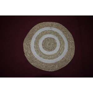 Wholesale Custom Handmade Round Woven <b>Placemats</b> for <b>Dining</b> <b>Table</b> Export Selling Sea Grass with Cotton Dori <b>Table</b> Mat - Product Image 3