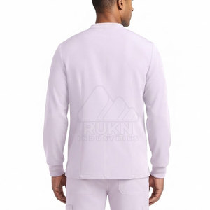 Chaqueta Médica Profesional de Punto con Cuello Alto y Cierre de Cremallera, Uniforme de Enfermería, Chaqueta para Personal de Clínica y Hospital - Product Image 2