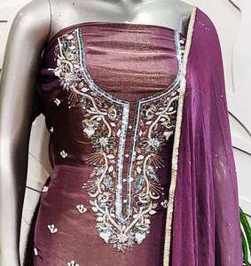 Designer moderne non cousu brodé à la main beaux costumes indien mode avant style traditionnel - Product Image 3