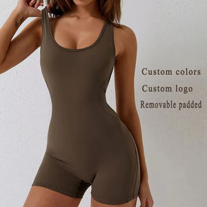 ชุดรอมเปอร์ออกกำลังกายสำหรับผู้หญิงชุดบอดี้สูทกางเกงฟิตเนสชุดเล่นโยคะตามสั่ง - Product Image 3