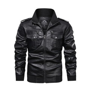 High Quality Custom <b>Suede</b> Bomber <b>Jacket</b> <b>Men's</b> Genuine Leather with Zipper Pockets - Product Image 2