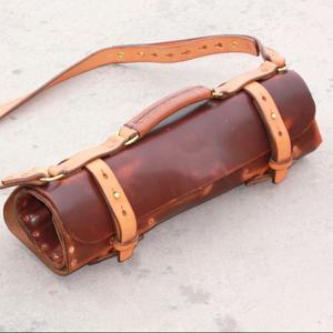 Custom High Quality Leather Chef <b>Tool</b> Kit <b>Roll</b> Storage Sheath Case Full Grain Leather Sheath <b>Roll</b> for <b>Tools</b> Rolling Pouch - Product Image 1