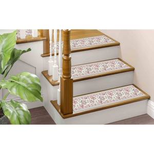 Tapis imprimé - Rose moderne, gris, motif floral, décoration fine pour escalier, Gobelin - Product Image 2