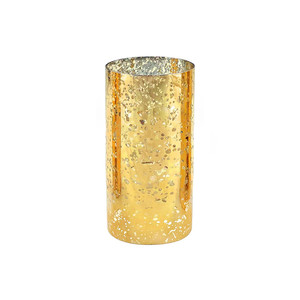 HST0508GS - โคมแก้วลายจุดสีทองสำหรับเทียนฮาร์ริเคน แบบไม่มีฐาน - ขนาด 5 x 8 - Product Image 1