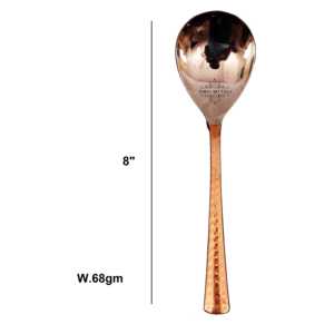 Cuchara de Servir Hecha a Mano con Diseño Martillado en Acero y Cobre, Utensilio Único - Product Image 6
