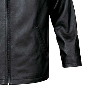 Chaqueta de cuero con cremallera informal para hombre de otoño e invierno, ropa de hombre, chaqueta de moda de cuero de manga larga delgada, chaqueta de motocicleta - Product Image 4