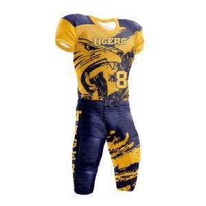 Conjunto de Uniforme de Fútbol Americano Transpirable y Fácil de Usar, Sublimado, Manga Corta, Tallas Grandes, Servicio OEM, Anti-UV - Product Image 3