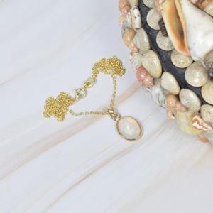 À la mode à la mode opale éthiopienne 925 argent Sterling platine plaqué pierre précieuse chaîne pendentif octobre pierre de naissance pierre naturelle - Product Image 3