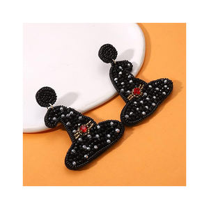 Vente directe d'usine! Meilleur Prix Halloween Noël Géométrique Boucles D'oreilles Or Goutte Accessoires À La Mode Or Anniversaire - Product Image 4