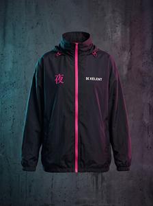 เสื้อแจ็คเก็ตกันลมสีดำชมพูร้อนแรง, เสื้อแจ็คเก็ตไนลอนขนาดใหญ่แบบสั่งทำพิเศษ (OEM), ผู้ผลิตเสื้อผ้าสตรีทแวร์สำหรับทุกเพศ - Product Image 3