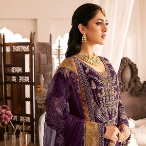 คอลเลกชันชีฟอง ชุดชีฟองสําหรับผู้หญิง งานปาร์ตี้ งานแต่งงาน สวม 3 ชิ้น โดย Ramsha งานแต่งงาน 3 ชุดปากีสถาน - Product Image 2