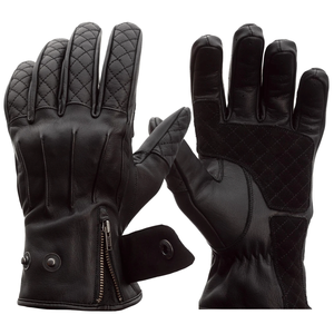 Premium Leather Cruiser Classic Moto Guante Negro Motocicleta Auto Racing Wear Guantes Para Hombres - Product Image 1