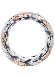 Lujo 925 plata esterlina totalmente helado personalizado corte redondo Original Moissanite diamante declaración anillo para boda - Product Image 3