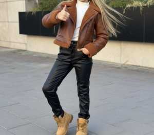 Vestes en cuir de haute qualité pour enfants unisexes, avec logo personnalisé - Product Image 2