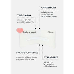 A3shop AOA Silicone Eyebrow Templates Card <b>Eye</b> <b>Brow</b> <b>Stencils</b> for Makeup Enhance Your Beauty with Accurate Eyebrow Shaping - Product Image 5