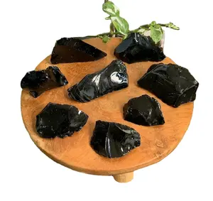 Натуральный Полудрагоценный камень, черный обсидиан, Кристальное сырье, оптовая продажа, лечебные минералы, черный обсидиан, маленький необработанный камень для продажи