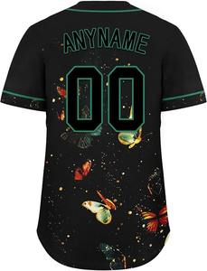 Camiseta de Béisbol Sublimada con Impresión Personalizada, 100% Poliéster, Absorbente de Humedad, con Nombre y Número del Equipo (OEM al por Mayor), Alta Calidad - Product Image 2