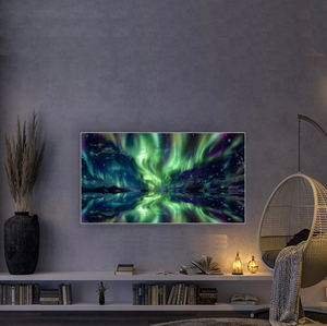 Panneau chauffant infrarouge décoratif de 800 W avec impression UV phosphorescente, structure étanche et commande par application pour installation au plafond - Product Image 1