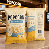 Sacs d'emballage personnalisés en aluminium imprimé pour bonbons, protéines, chips, sacs métalliques en plastique laminé pour pop-corn