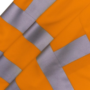 เสื้อเซฟตี้สำหรับผู้ชายสะท้อนแสงแขนสั้นผ้าคอตตอน100% Hi-Vis โลโก้ตามสั่ง - Product Image 5