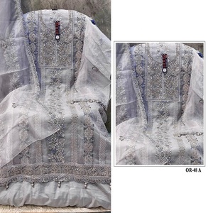 Designer Heavy Organza Zarkan Work Salwar Kameez avec Dupatta New Parties Collection pour les vêtements indiens et pakistanais - Product Image 4
