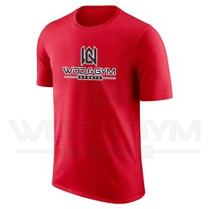 เสื้อยืดกีฬาลำลองของผู้ชายผ้าคอตตอนแบบ100% แห้งเร็วออกแบบเองได้โลโก้ด้านหน้า - Product Image 3