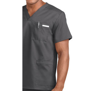 Uniformes médicos para hombre totalmente personalizados, conjuntos de uniformes médicos de manga corta con cuello levantado, uniformes médicos ligeros con diseños únicos - Product Image 6