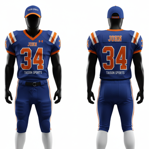 Mens American Football Uniform 280 GSM Breathable Polyester Spandex Fabric <b>Maroon</b> White Shoulder Panels Heat Press Custom Logo - Product Image 4