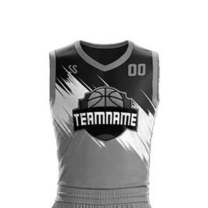 Camiseta y pantalones de baloncesto personalizados de alta calidad Kit de equipo de cuello en V de sublimación Premium impreso en Pakistán - Product Image 2