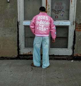 Veste de course pour femmes de haute qualité personnalisée 2026, respirante, en cuir rouge, avec patch brodé de lettres, veste de course moto finie - Product Image 3