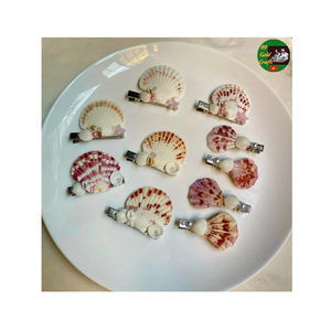 Seashells Hair <b>Clip</b> Delicate Ocean Shell Ornament Handmade By Professional Vietnamese Supplier For Daily Styling - Product Image 6