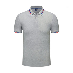 Camiseta de algodón de golf deportiva informal de gran tamaño de punto, polos de algodón de talla grande para hombre - Product Image 1