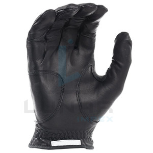 Gants de golf en cuir Cabretta bleu audacieux pour hommes et femmes avec logo de marque personnalisé élégant sur les gants de golf à dragonne - Product Image 4