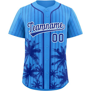 Maillot de Baseball Sublimé avec Bouton Complet Chemise de Softball Personnalisée Équipe Tackle Twill Nom Numéro Broderie Respirant Séchage Rapide - Product Image 1