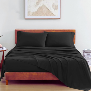 Ensemble de literie 4 pièces en coton de qualité supérieure pour hôtel de luxe Drap de lit en percale avec ajourage classique Literie de luxe de qualité supérieure - Product Image 2