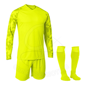 Conjuntos de portero con logotipo impreso de alta retención de aire con uniforme de sublimación de manga completa de fútbol de Pekín personalizado - Product Image 2