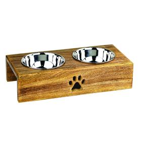 Premium <b>Raised</b> Pet <b>Bowls</b> for Cats and <b>Dogs</b> Antique Elevated <b>Dog</b> Cat Food and Water <b>Bowls</b> Stand Feeder with 2 Stainless <b>Bowls</b> - Product Image 5