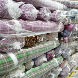 Tissu de chemise à carreaux en coton 100% pré-rétréci, fabriqué en Corée, respirant, léger, résistant à la décoloration, lot en stock - Product Image 3