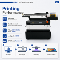 9060 Drie I3200 Nieuwe Flatbed DTF Printers met Automatische UV-inkt, 1 Jaar Garantie, Multicolor Rol-tot-Rol Etiketprinter