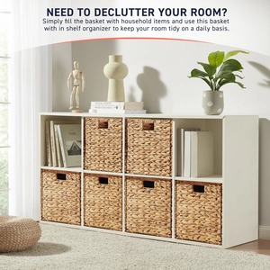 Water Hyacinth Foldable Storage <b>Wicker</b> Bins <b>Basket</b> Handmade Storage <b>Basket</b> Wholesale eco-friendly Made in Vietnam - Product Image 5