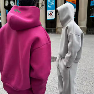 Conjunto de Sudadera y Pantalones Deportivos Apilados de Talla Grande, Ecológicos, Personalizados al por Mayor, de Moda Urbana, de Invierno, de 2 Piezas, Cortos - Product Image 3