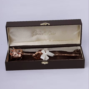 Or Rose Fleur Souvenir Éternel Métal Bloom pour Halloween Anniversaire Saint Valentin & Cadeaux de Mariage - Product Image 1