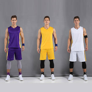 Uniforme de basket-ball à séchage rapide de haute qualité pour hommes Lakers Jersey ensemble de vêtements de sport vente en gros directe d'usine avec logo personnalisé - Product Image 2